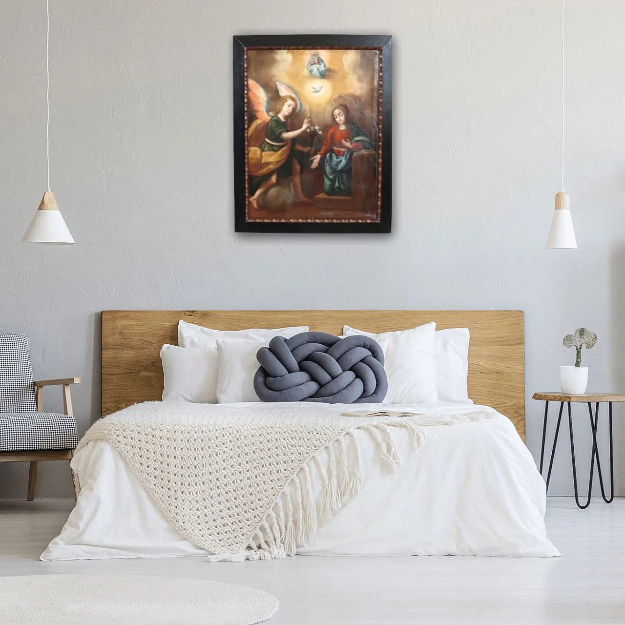The Annunciation, oil painting on canvas, 17th century 2