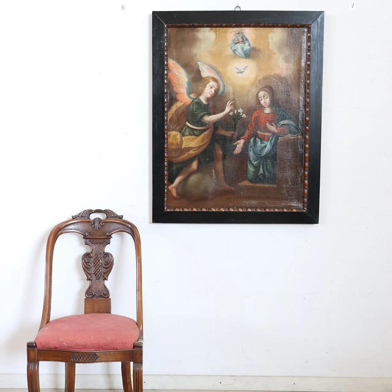 The Annunciation, oil painting on canvas, 17th century 3