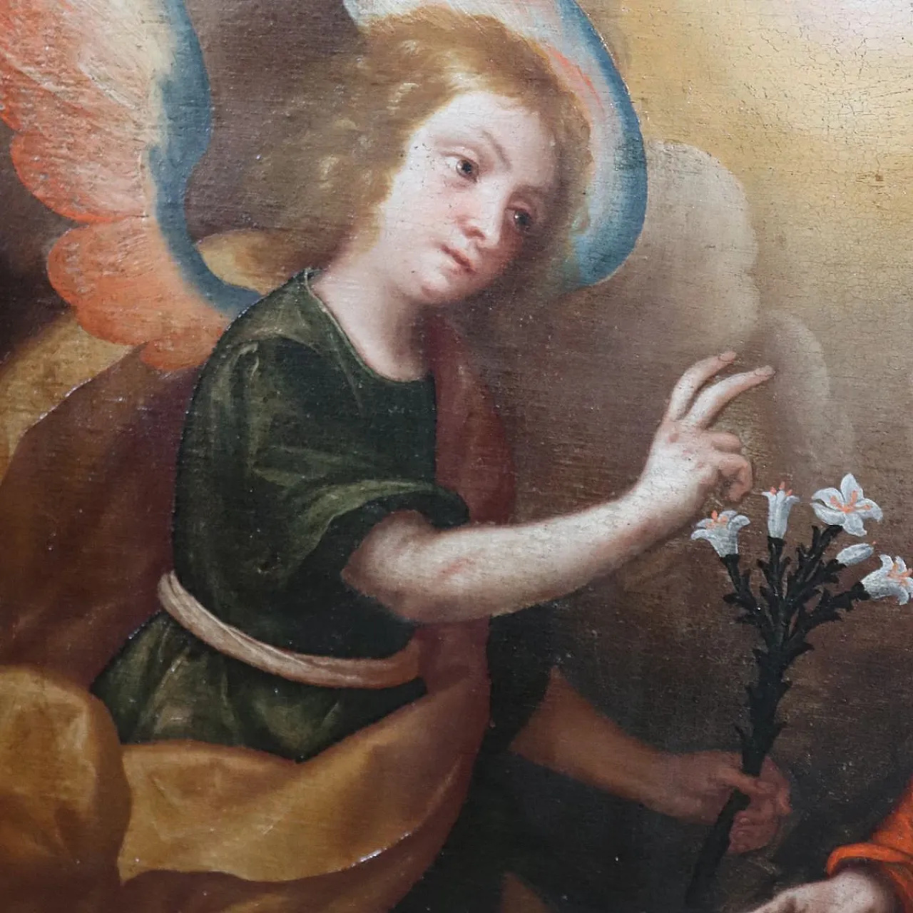 The Annunciation, oil painting on canvas, 17th century 8