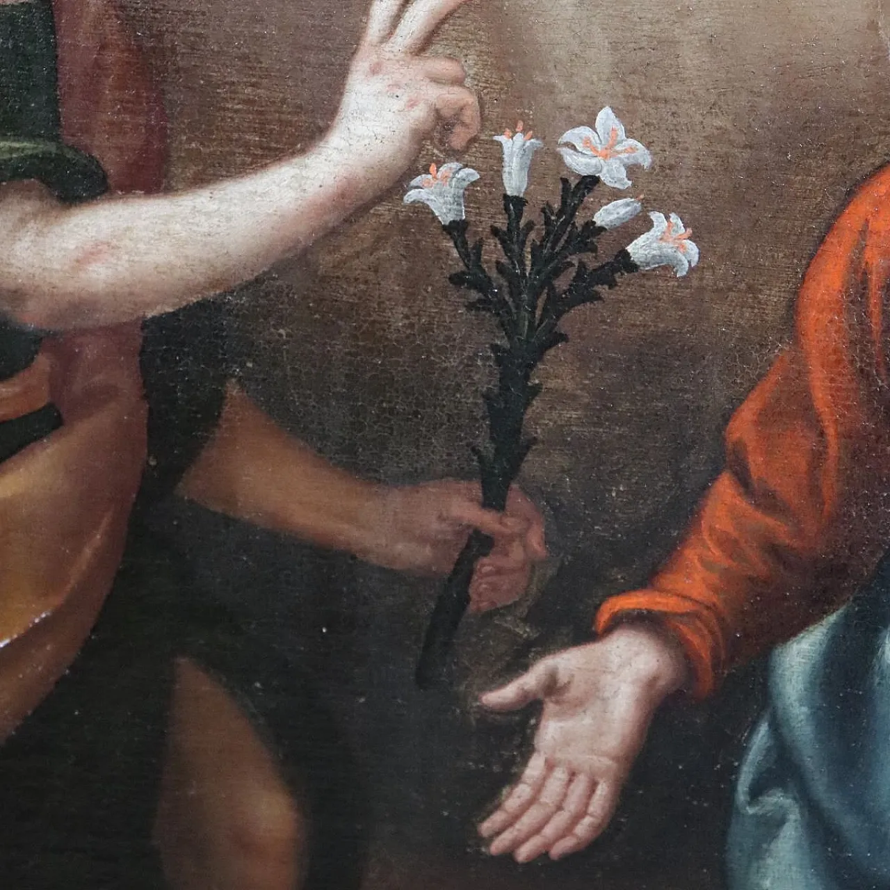 The Annunciation, oil painting on canvas, 17th century 10