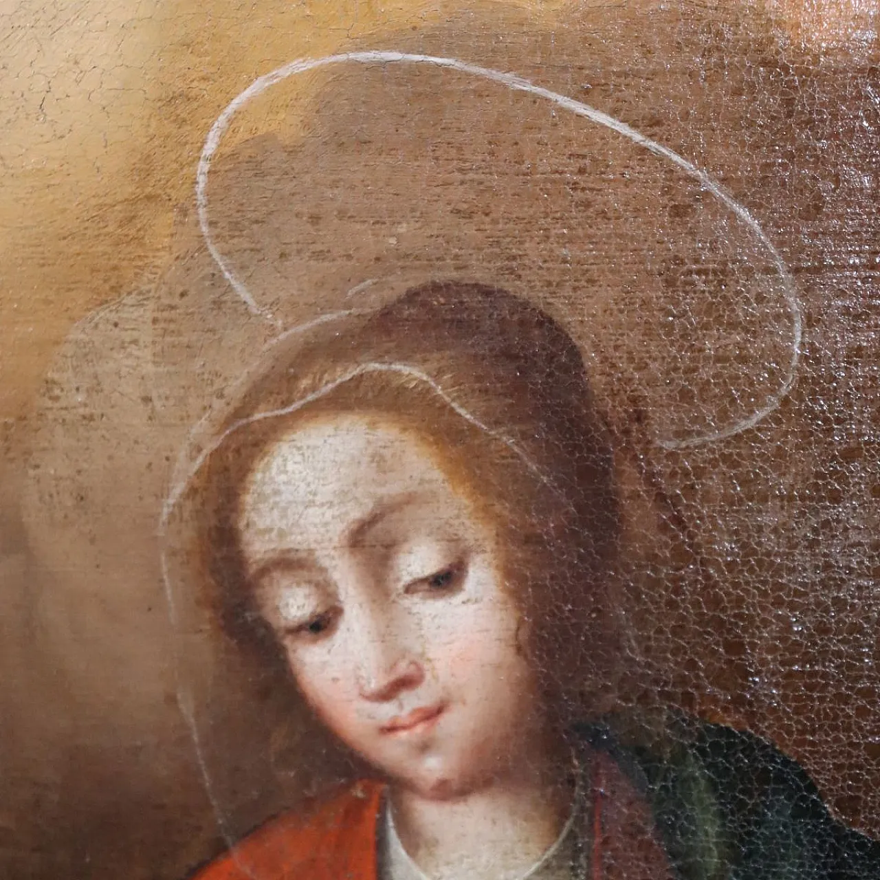The Annunciation, oil painting on canvas, 17th century 12