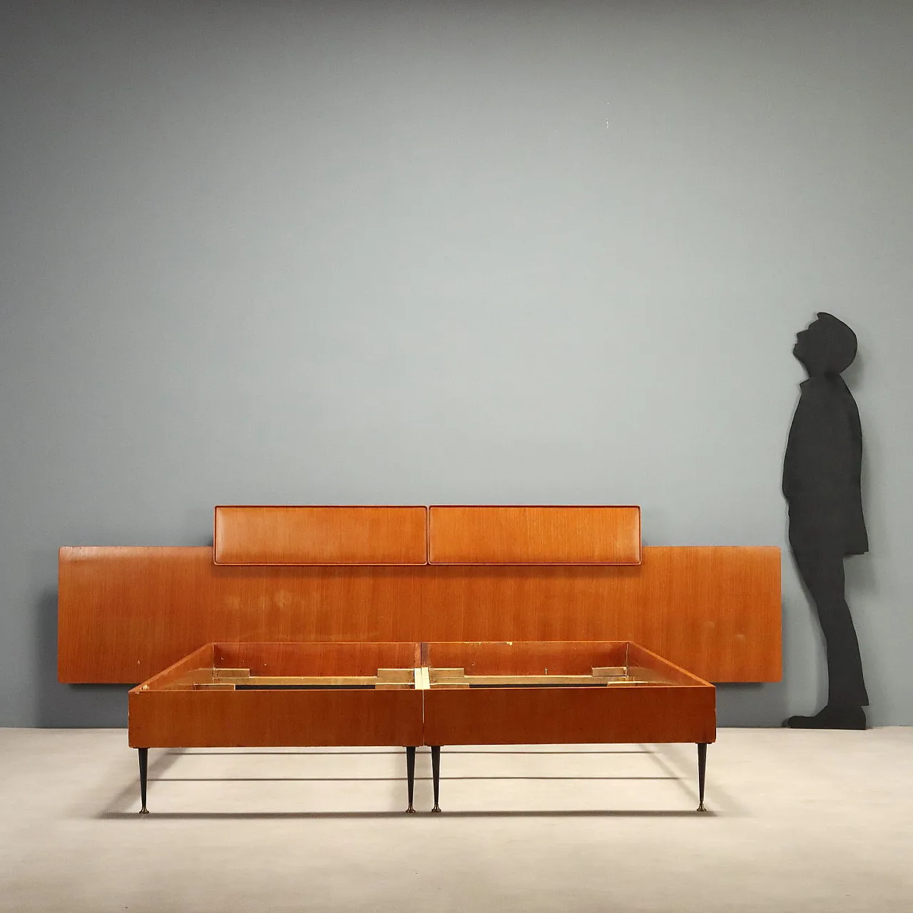 Double bed by Silvio Cavatorta, 1960s 2