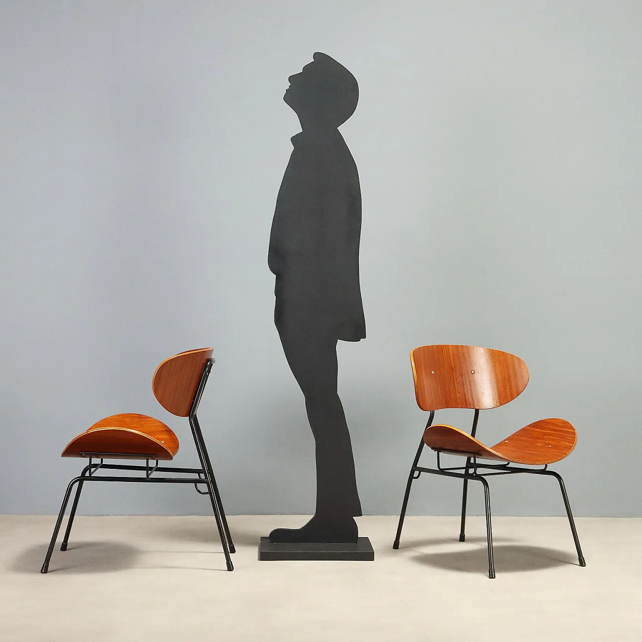 Pair of T armchairs. Silvana Comfort by Carlo Ratti, 1950s 2
