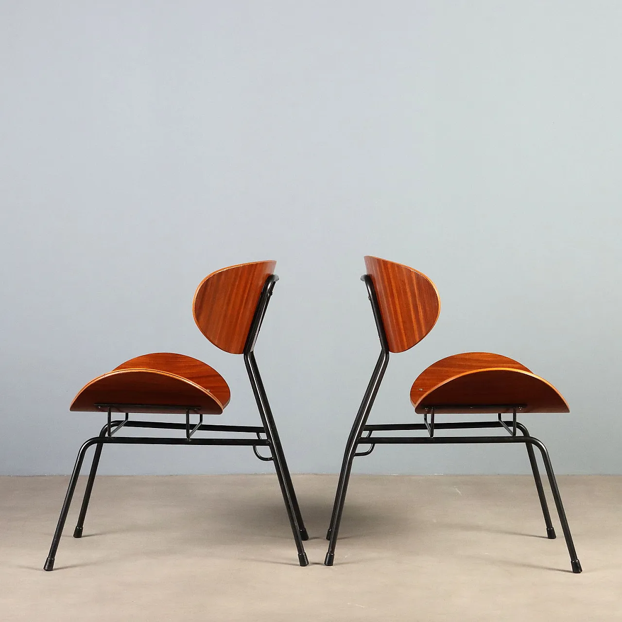 Pair of T armchairs. Silvana Comfort by Carlo Ratti, 1950s 3