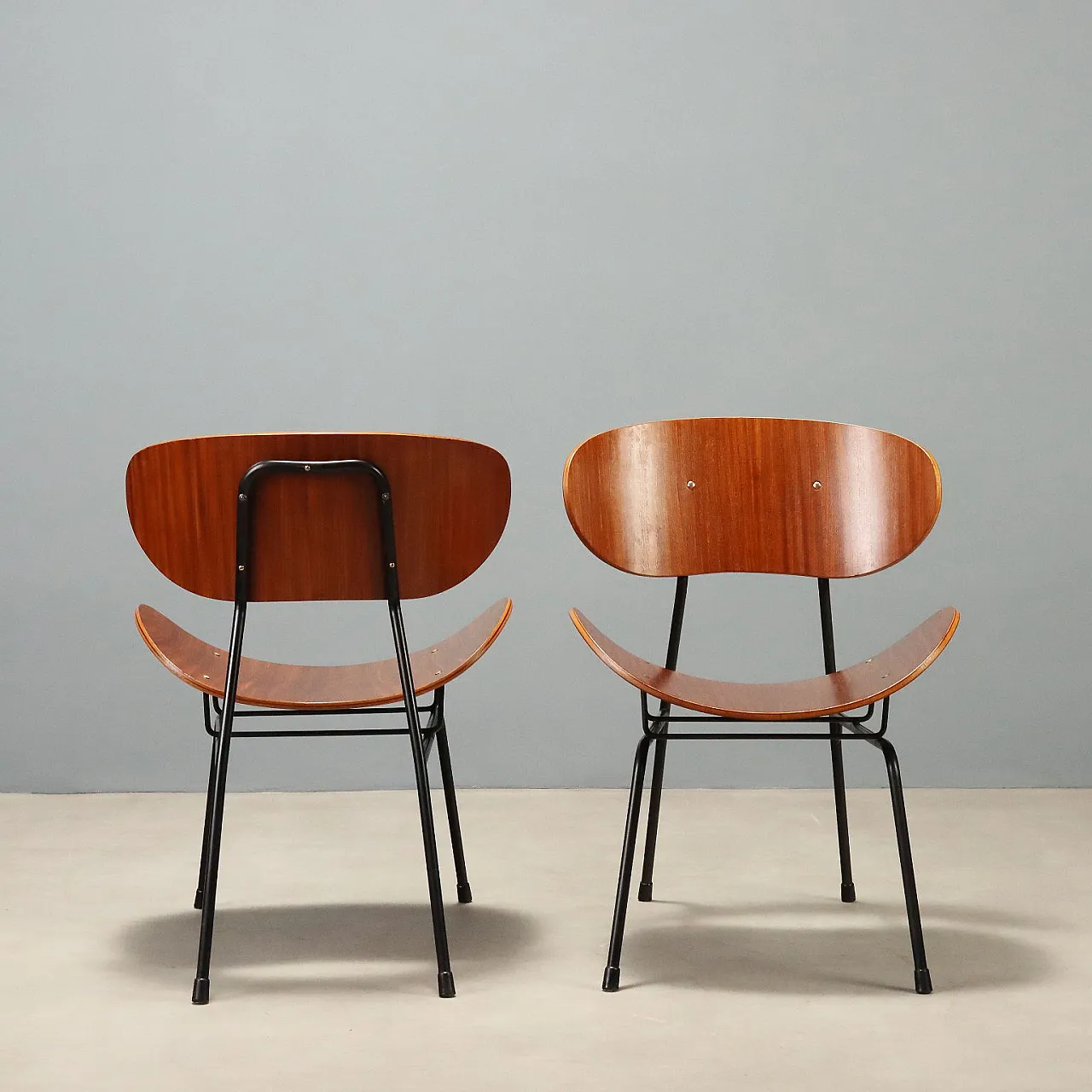 Pair of T armchairs. Silvana Comfort by Carlo Ratti, 1950s 4