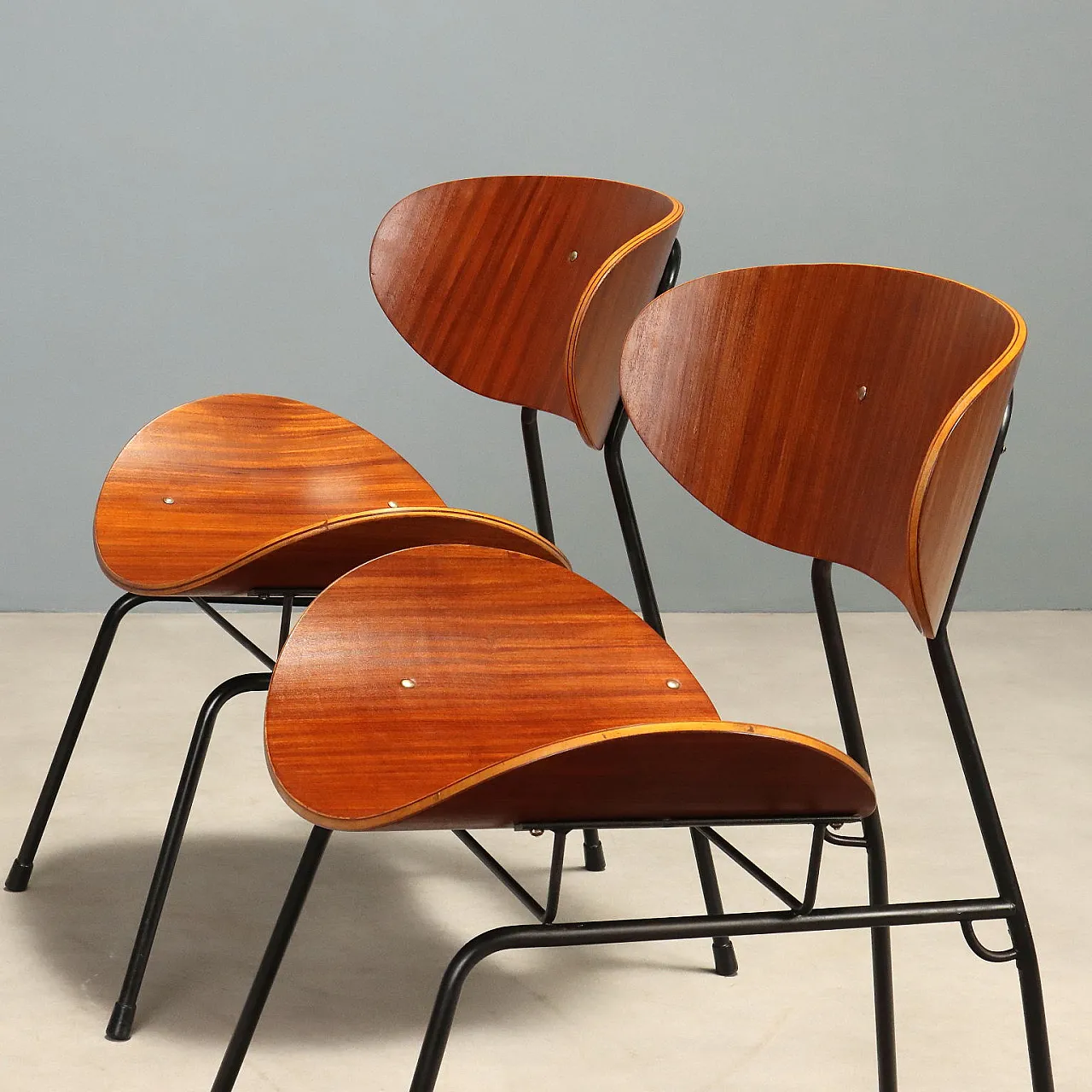 Pair of T armchairs. Silvana Comfort by Carlo Ratti, 1950s 5