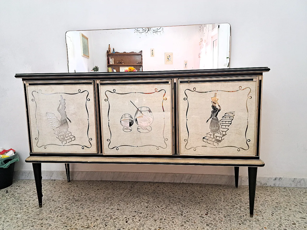 Credenza Mascagni 3 ante e specchio 6