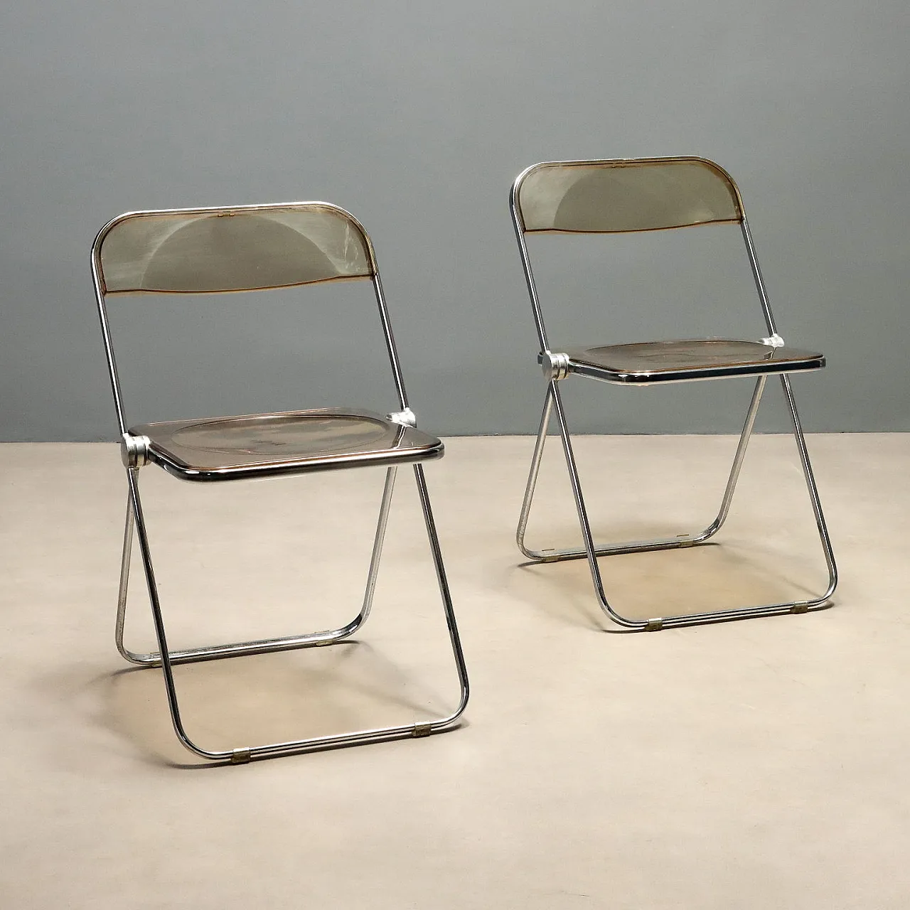 Pair of Plia chairs by Anonima Castelli, 20th century 1