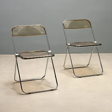 Pair of Plia chairs by Anonima Castelli, 20th century