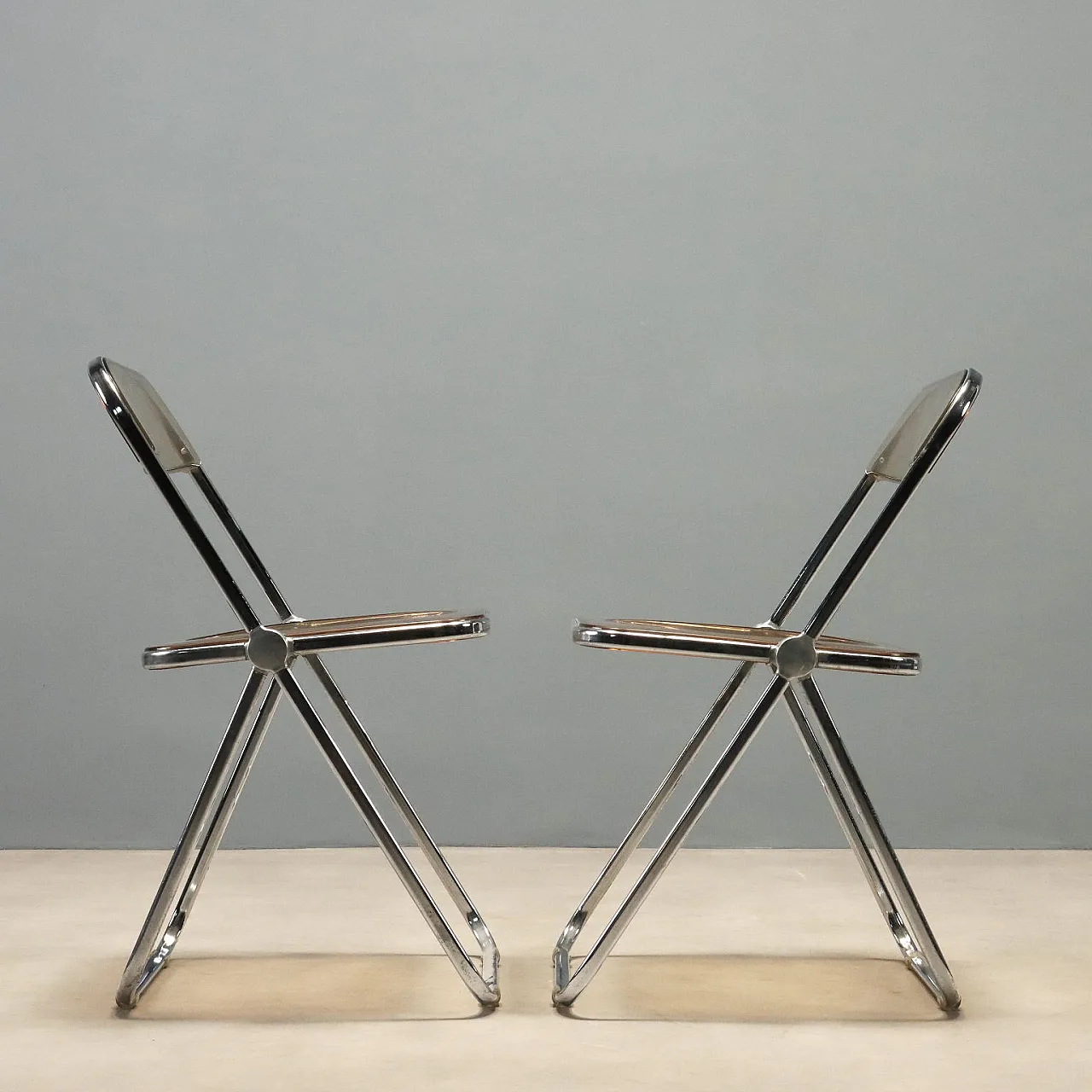 Pair of Plia chairs by Anonima Castelli, 20th century 4