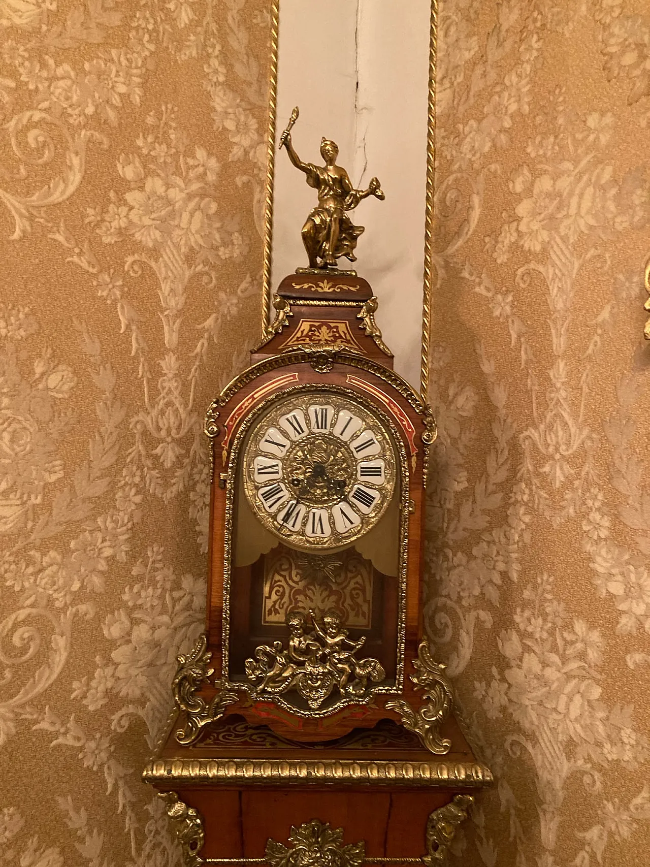 Boulle  Louis XIV Style Pendulum clock by F. Hermle Sohn, 20th c. 2