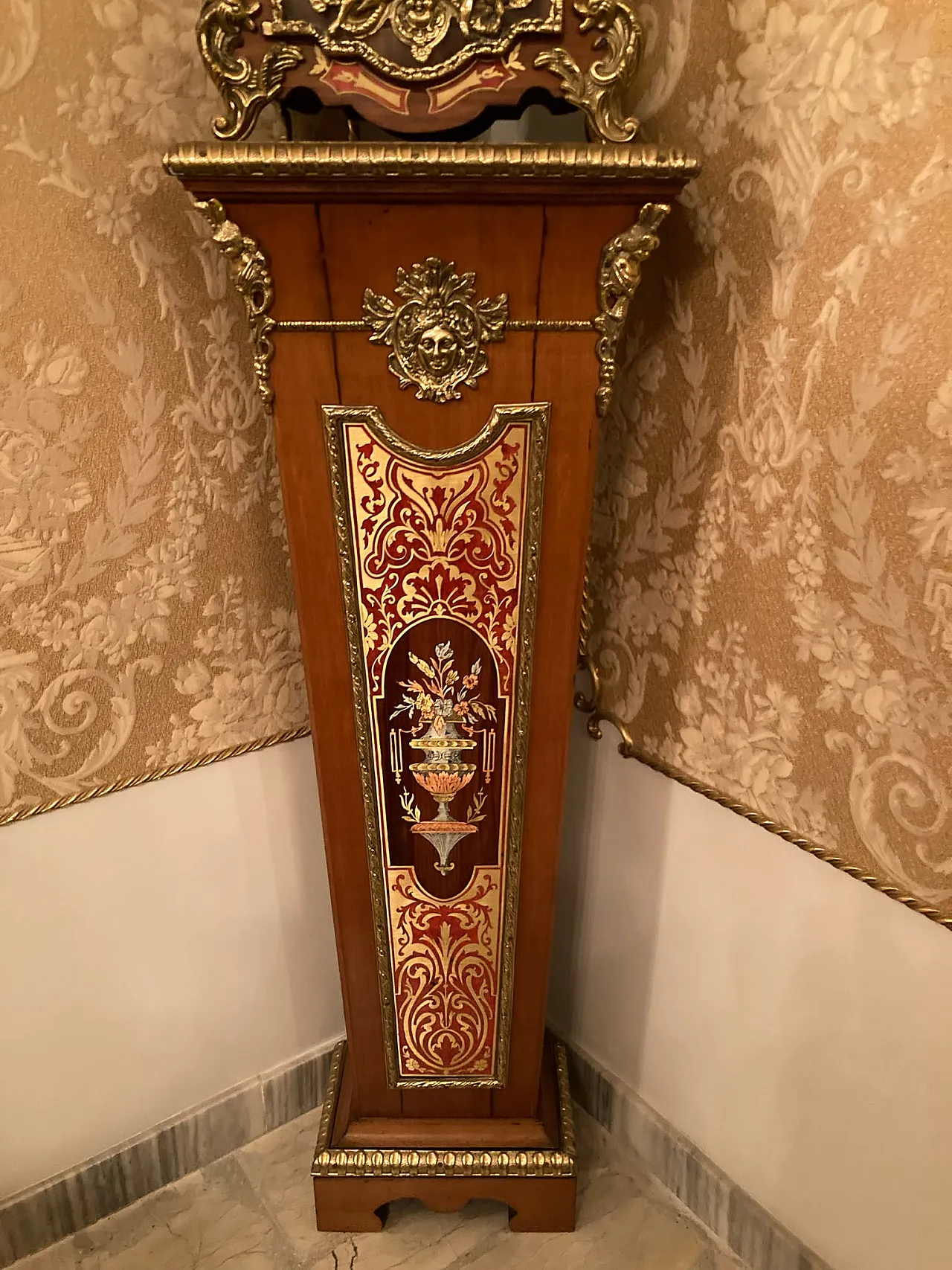 Boulle  Louis XIV Style Pendulum clock by F. Hermle Sohn, 20th c. 3
