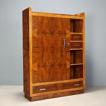Furniture in briarwood with aluminum handles, 1930s