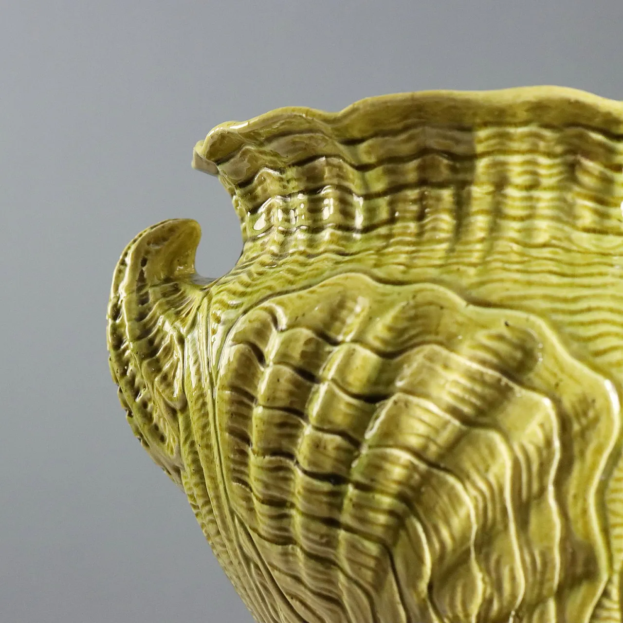 Cache Pot with column Burmantofts Faience Manufacture, 20th century 4