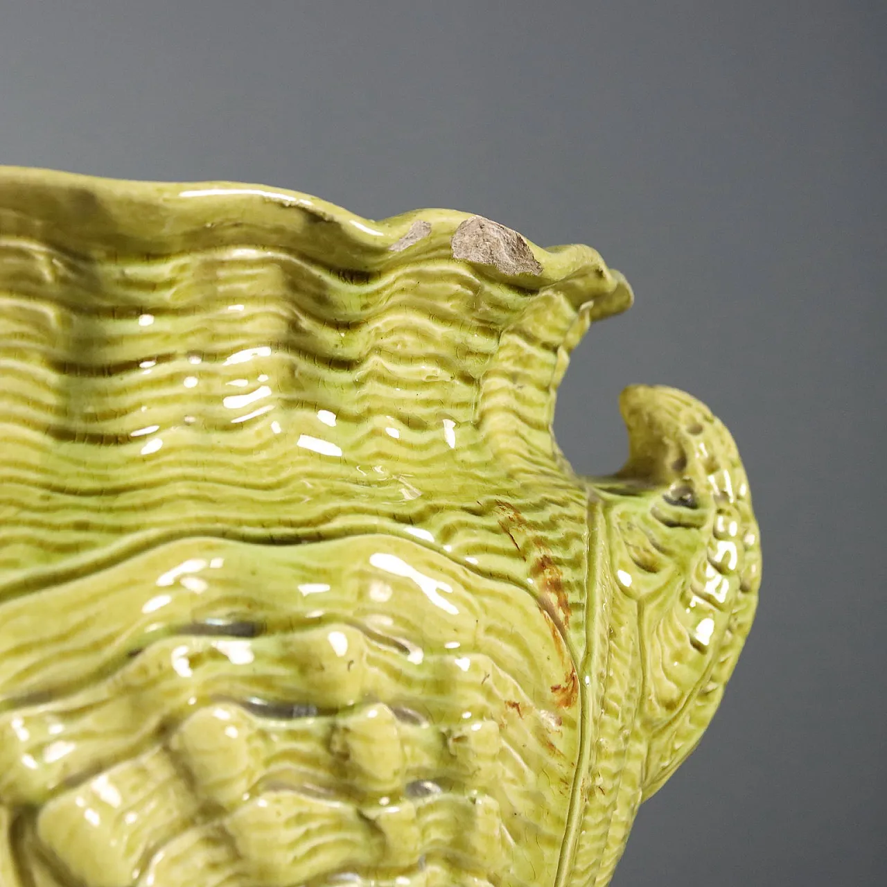 Cache Pot with column Burmantofts Faience Manufacture, 20th century 6