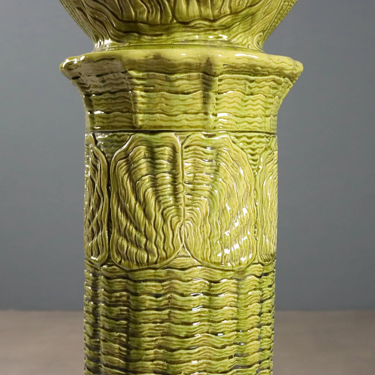 Cache Pot with column Burmantofts Faience Manufacture, 20th century 10