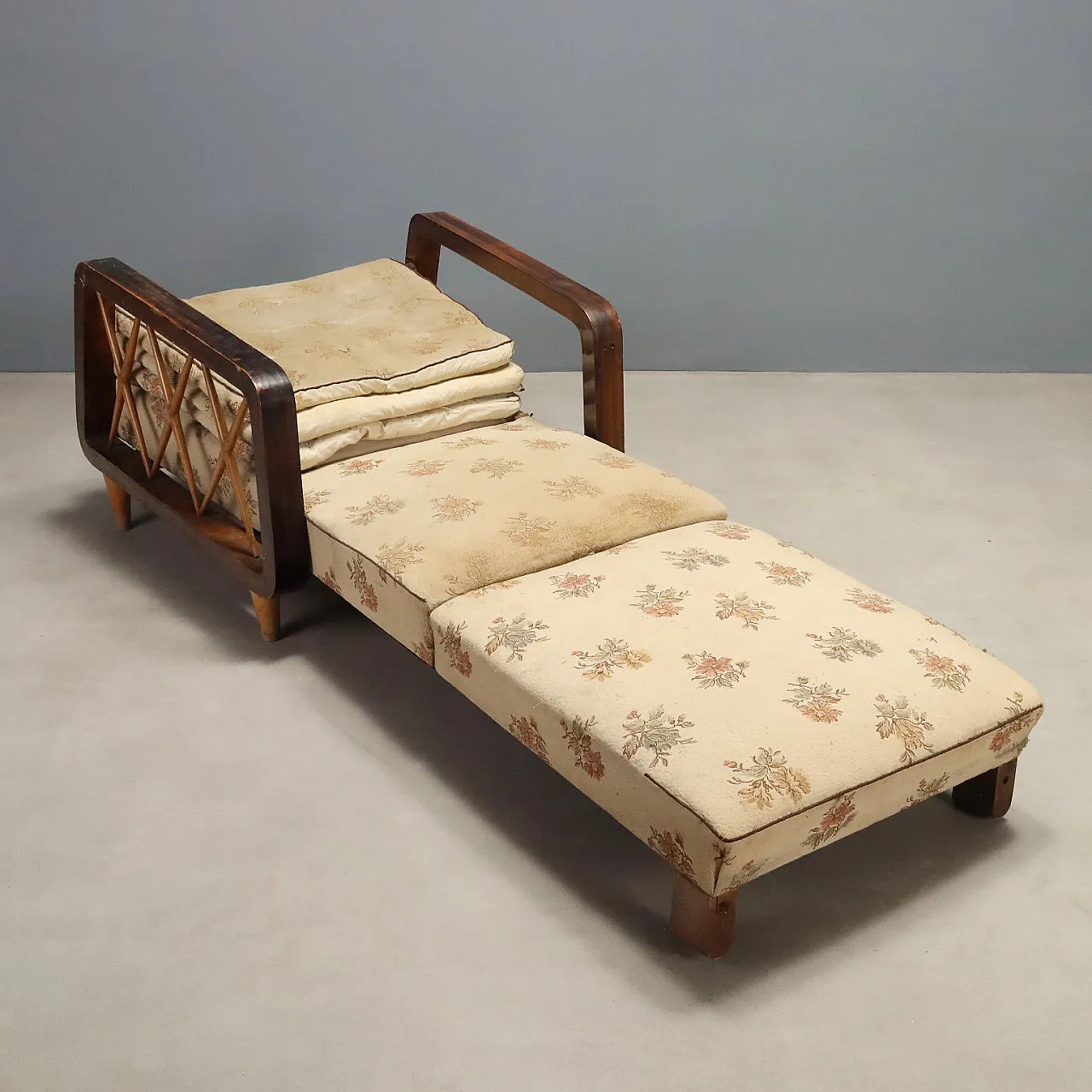 Psir of armchairs with wooden armrests, mid-20th century 3