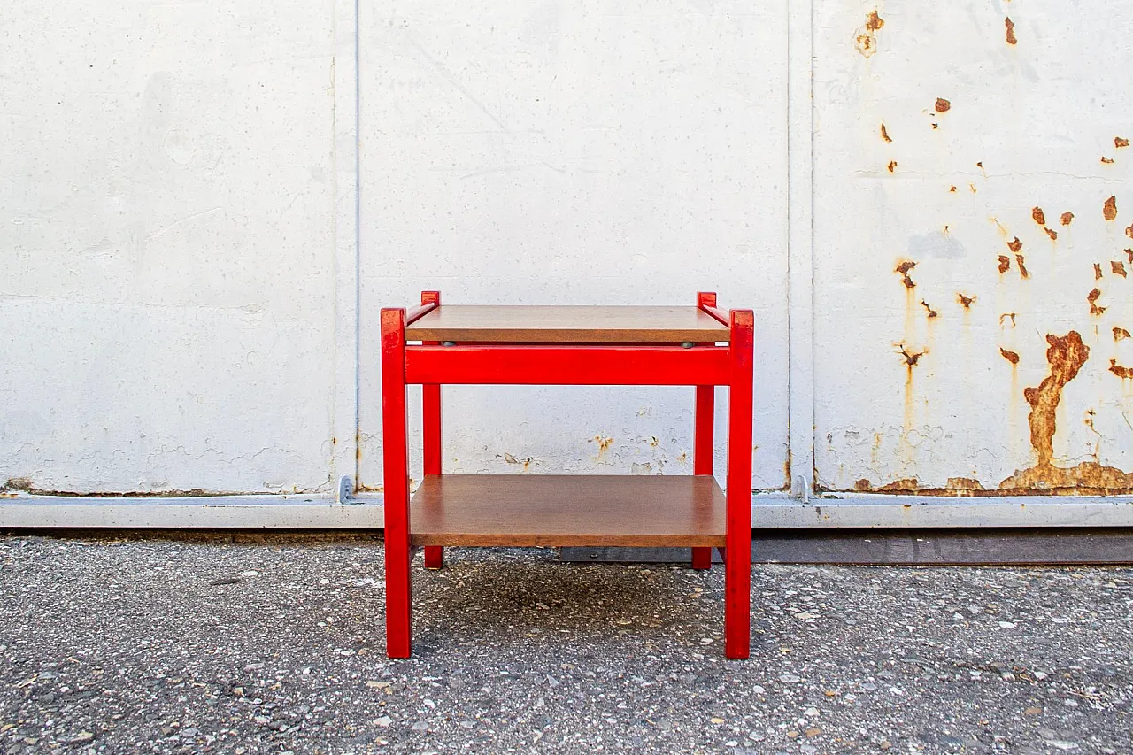 Tavolino in legno laccato di Ettore Sottsass per Poltronova, anni '60 1