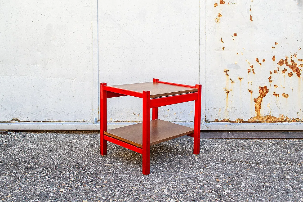 Tavolino in legno laccato di Ettore Sottsass per Poltronova, anni '60 2