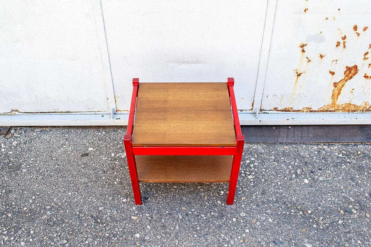Tavolino in legno laccato di Ettore Sottsass per Poltronova, anni '60 3