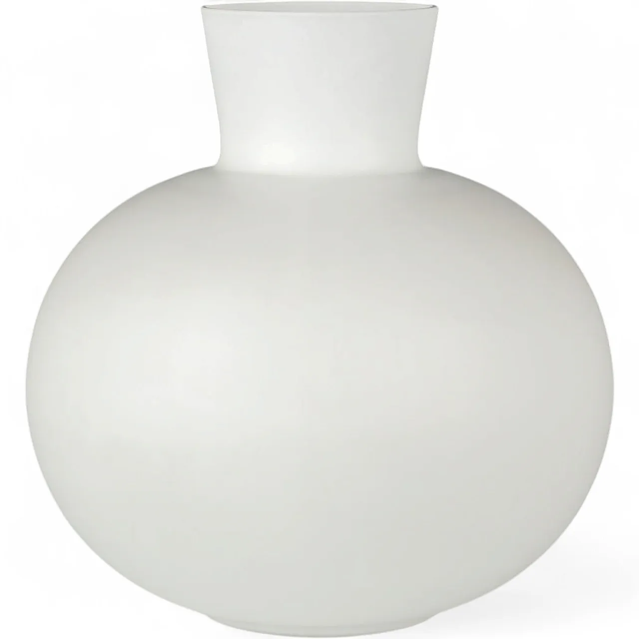 Vaso in vetro incamiciato bianco, Manifattura di Murano, '900 7