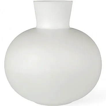Vaso in vetro incamiciato bianco, Manifattura di Murano, '900