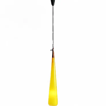 Lamp in yellow Murano glass, 1960s