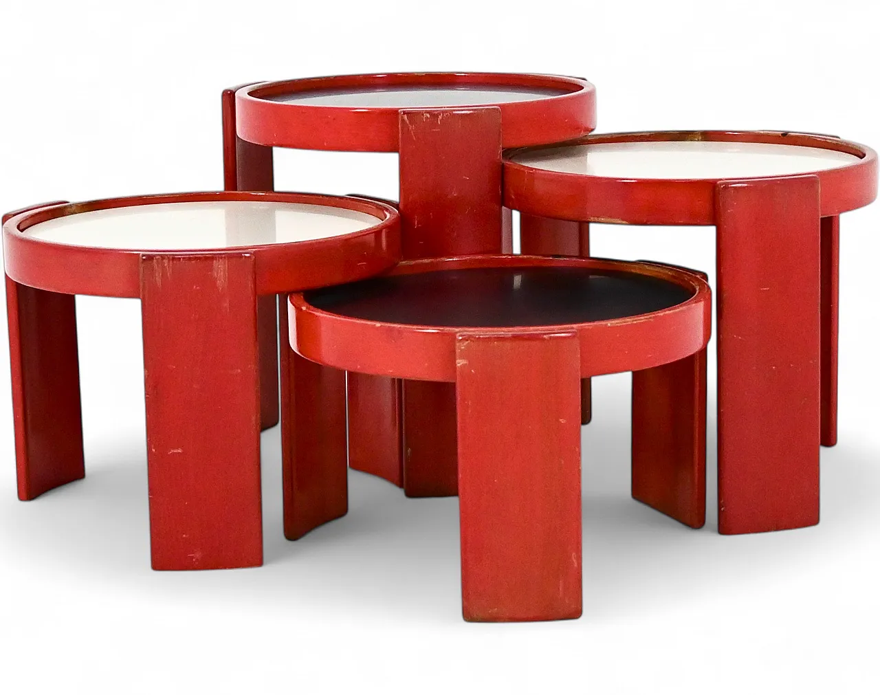4 tavolini mod 780 di Gianfranco Frattini per Cassina, anni '60 14