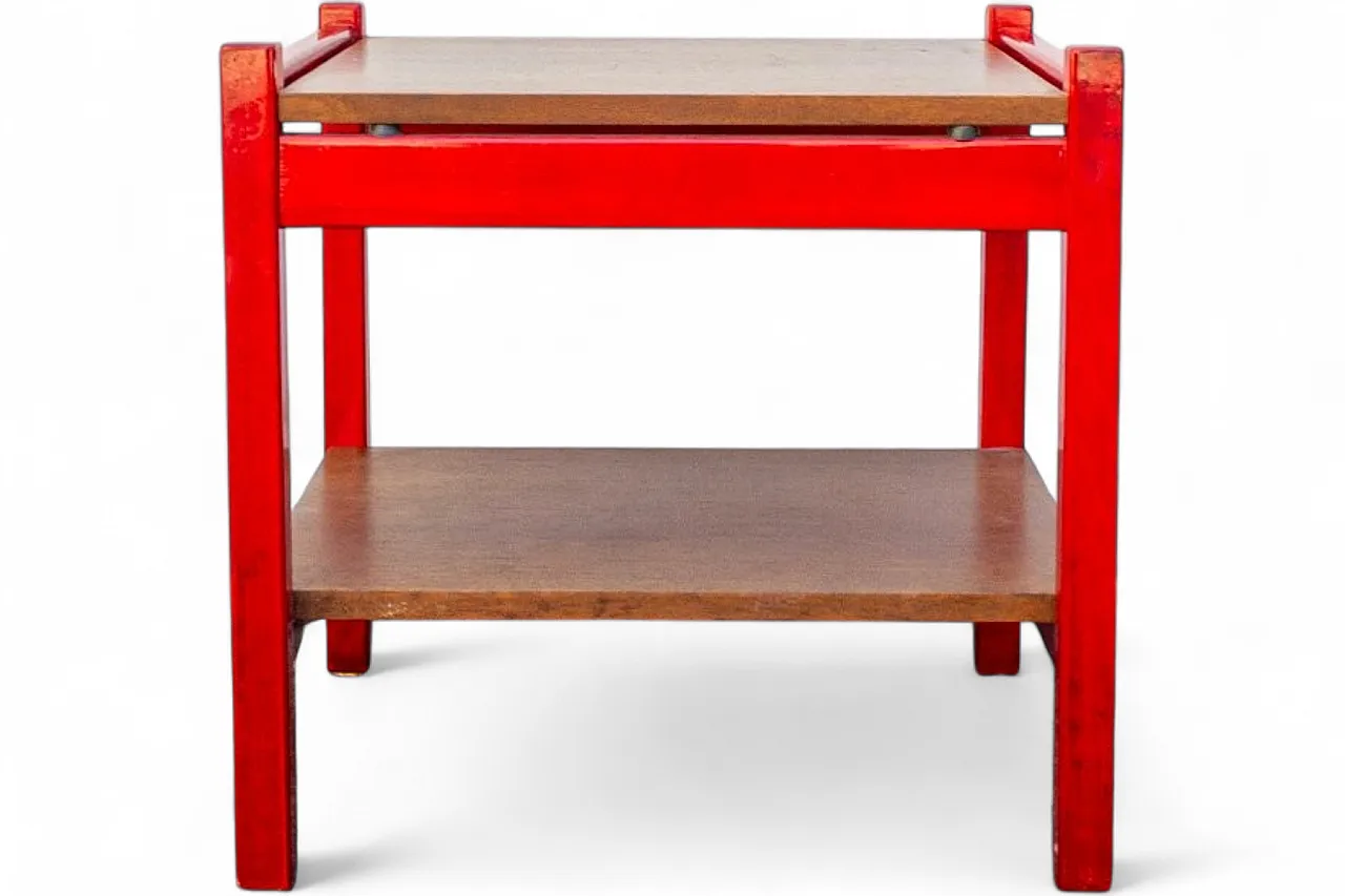 Tavolino in legno laccato di Ettore Sottsass per Poltronova, anni '60 5