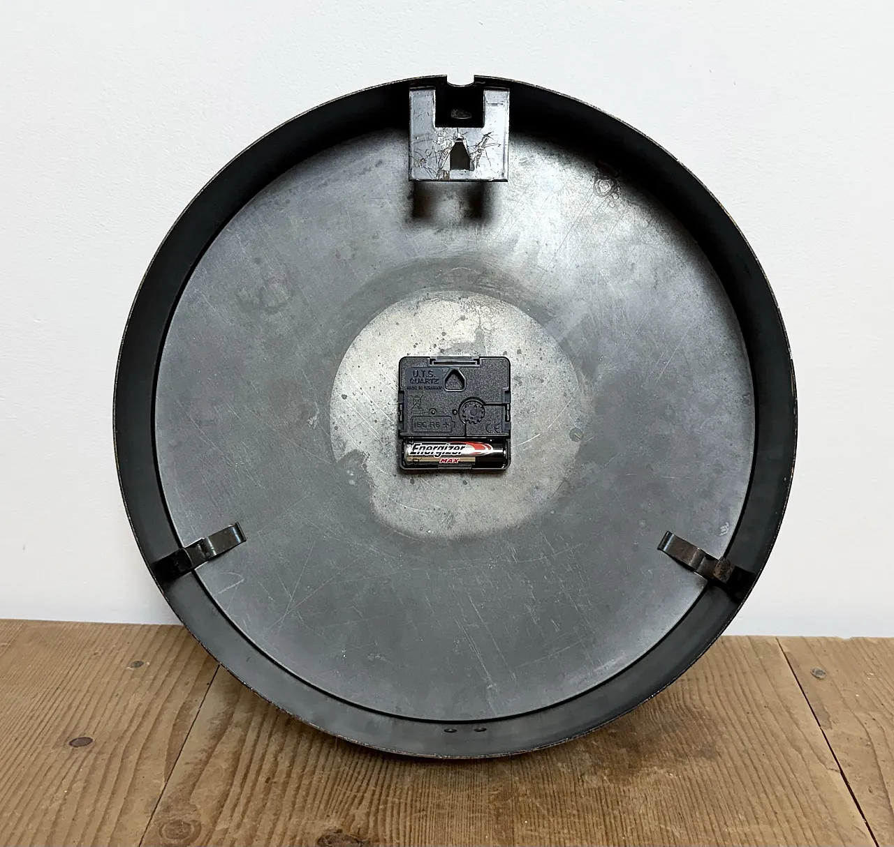 Black Industrial Factory Wall Clock from Siemens, 1950s 16