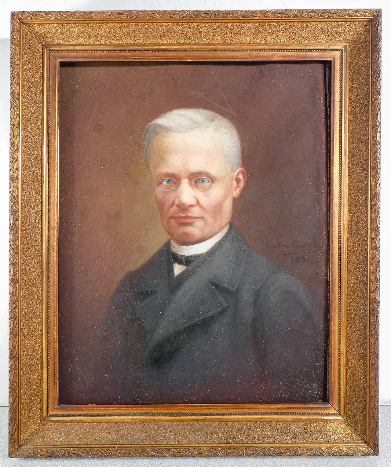 Portrait of a Man by Rosa Catella, pastel on paper, late 19th century 1
