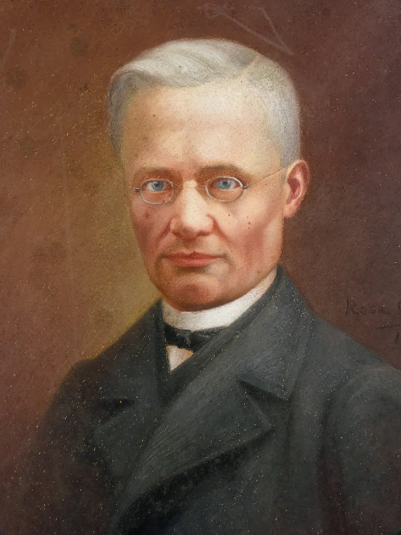 Portrait of a Man by Rosa Catella, pastel on paper, late 19th century 3