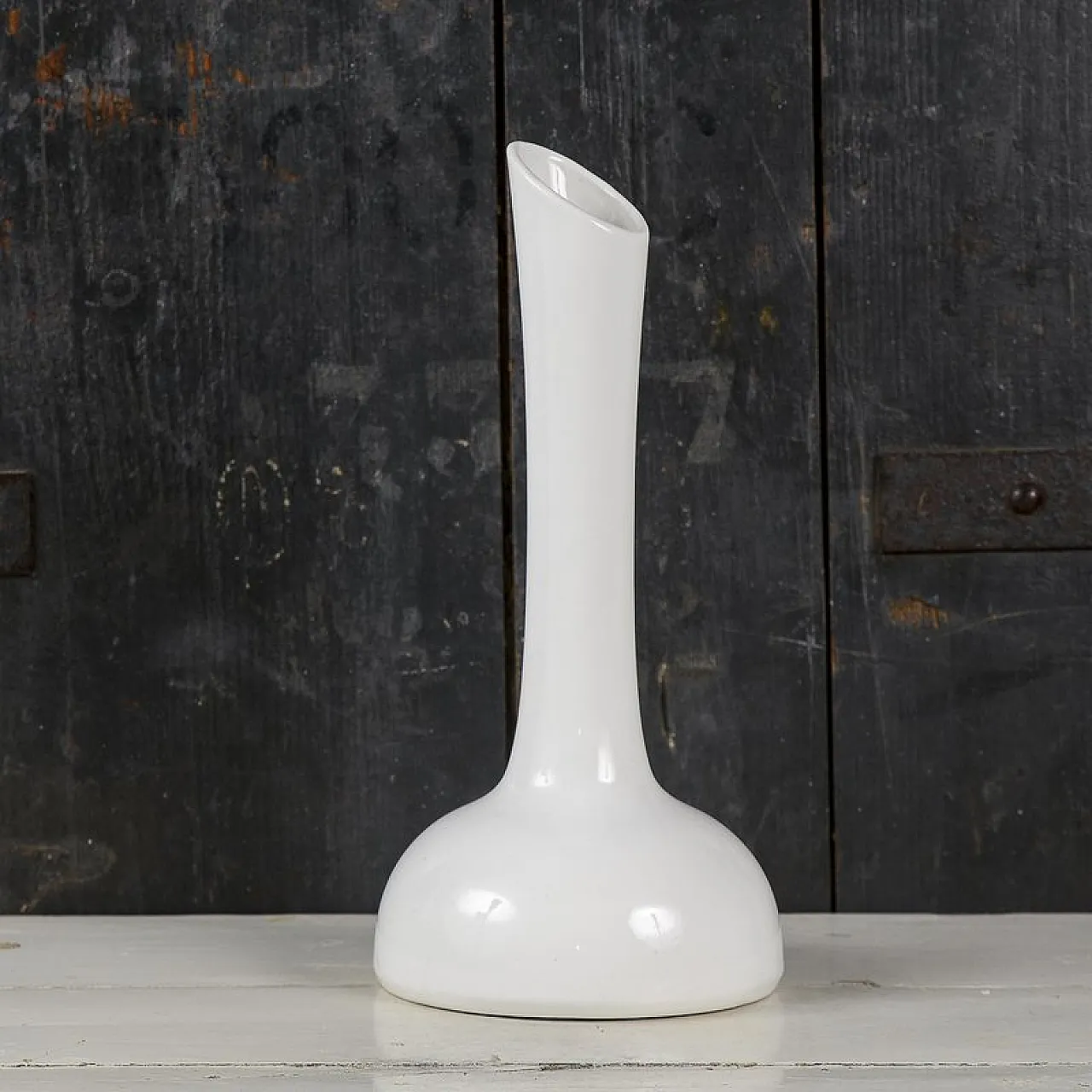 White ceramic vase by Rometti, 1960s 1