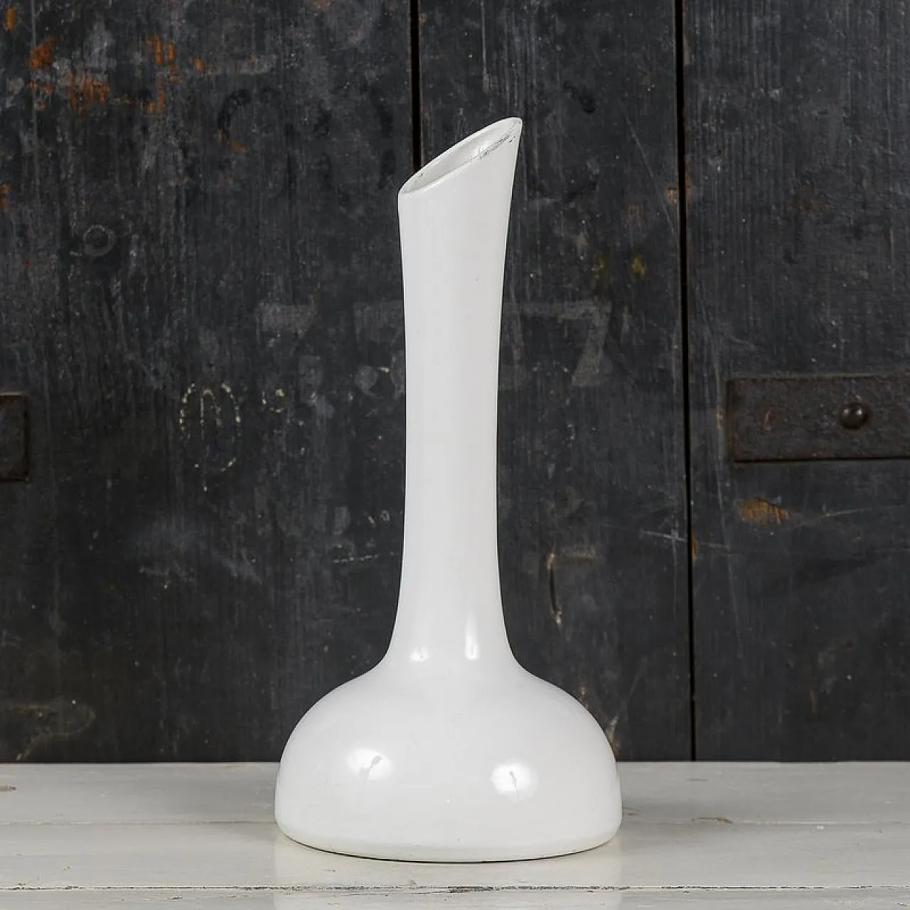White ceramic vase by Rometti, 1960s 3