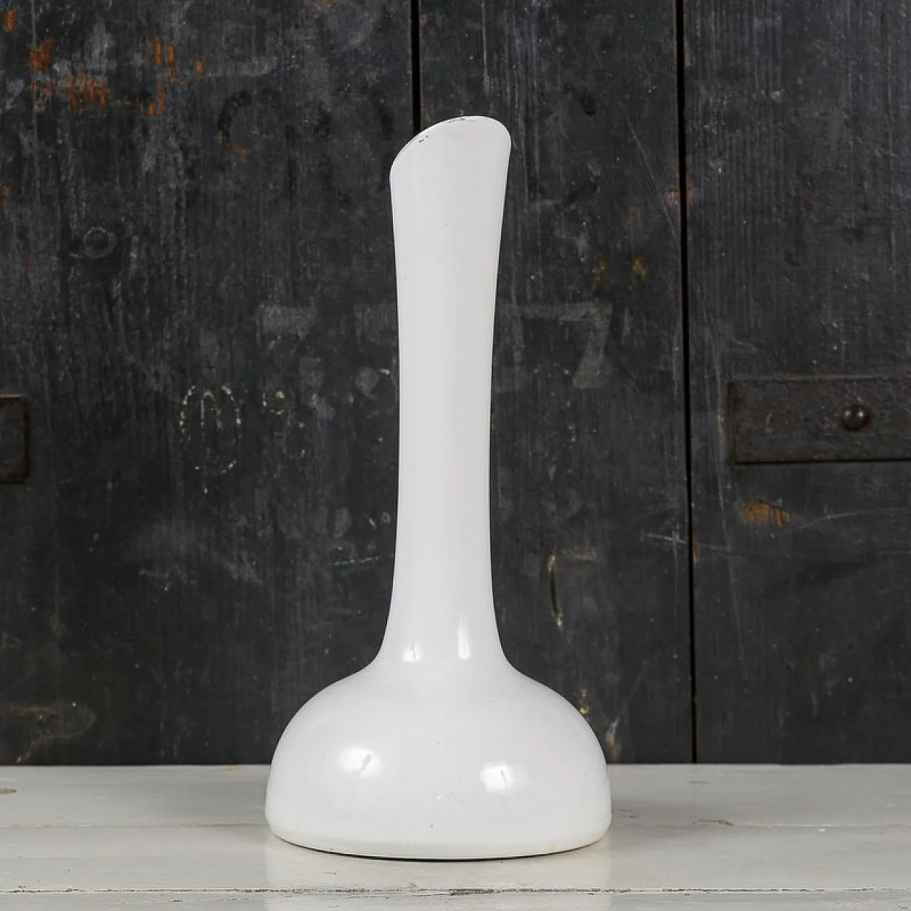 White ceramic vase by Rometti, 1960s 4