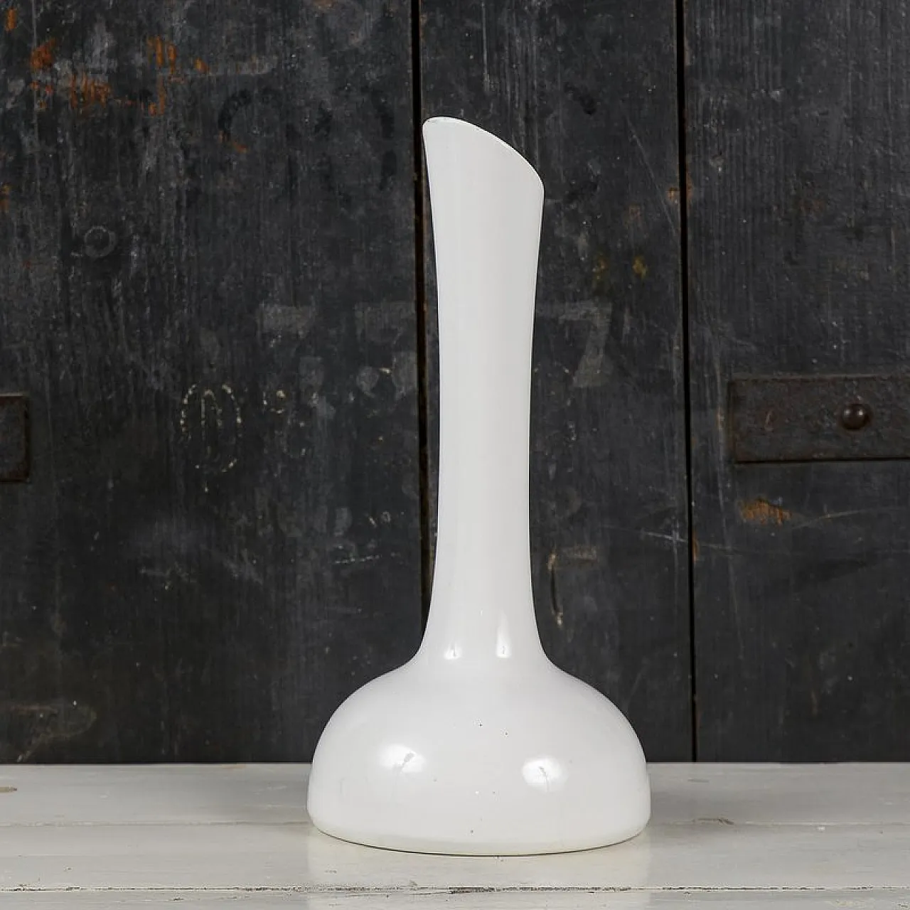 White ceramic vase by Rometti, 1960s 5