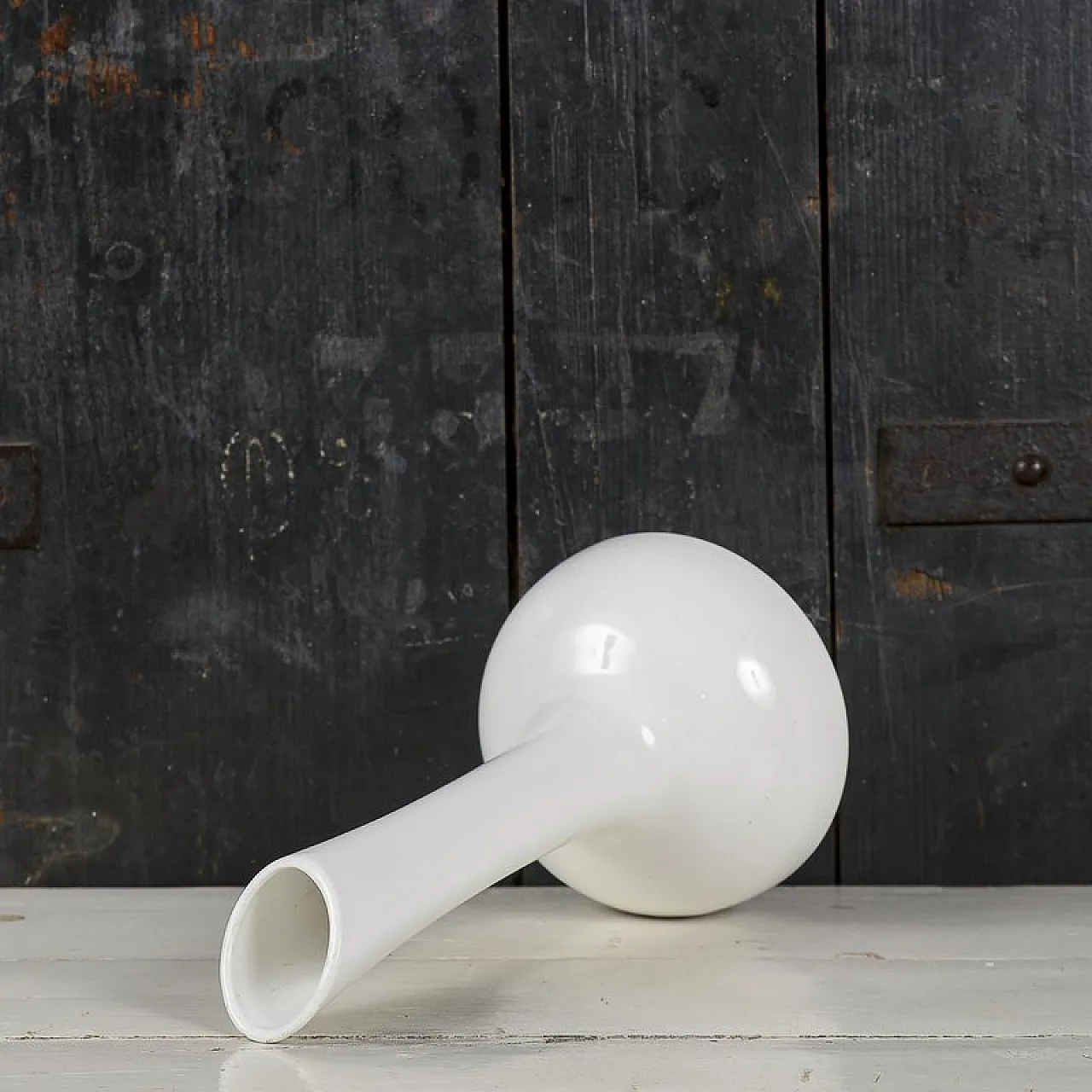 White ceramic vase by Rometti, 1960s 7