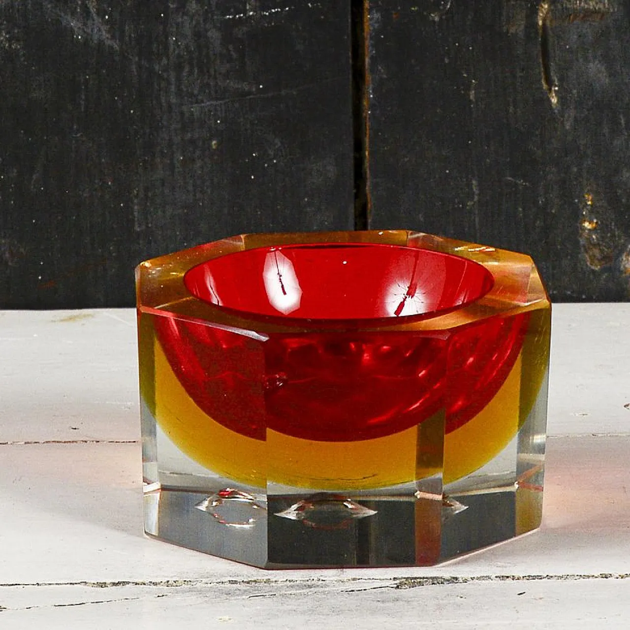 Glass ashtray in the style of Flavio Poli, mid-20th century 2