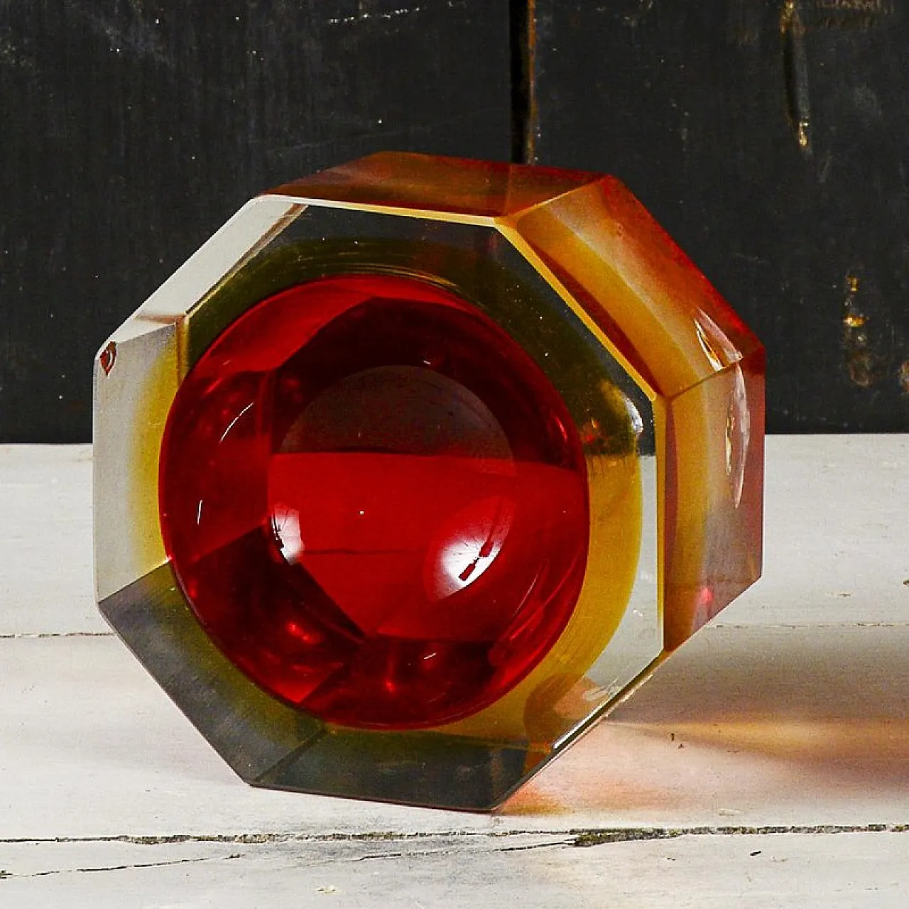 Glass ashtray in the style of Flavio Poli, mid-20th century 7