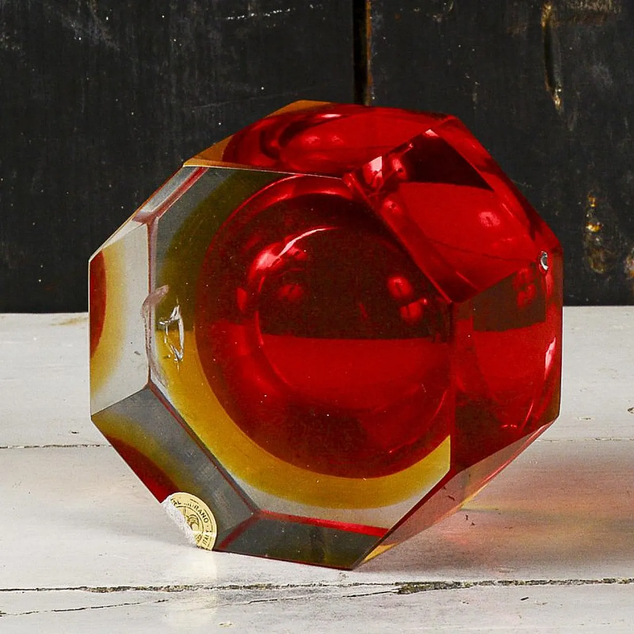 Glass ashtray in the style of Flavio Poli, mid-20th century 8