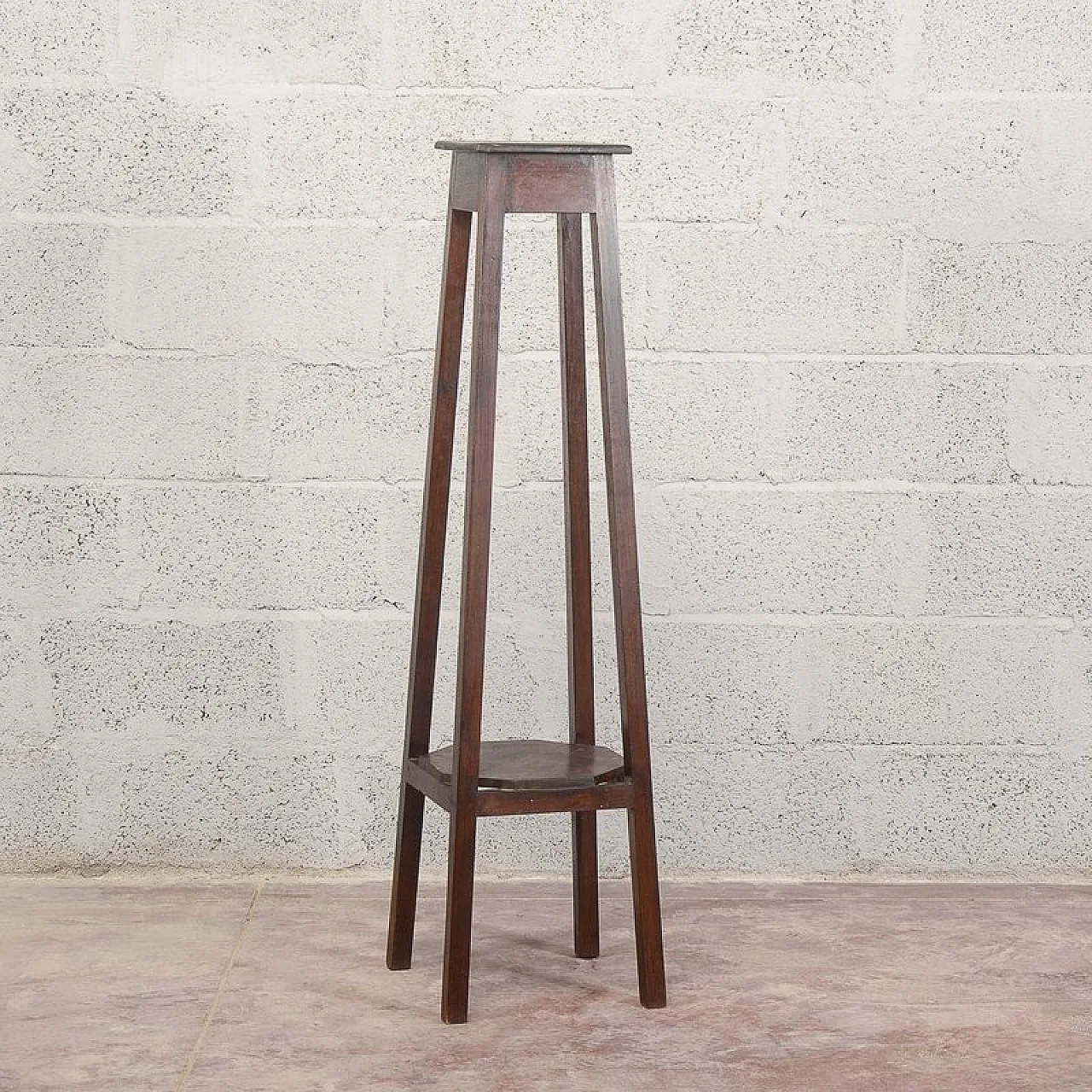 Fir wood plant stand, 19th century 1