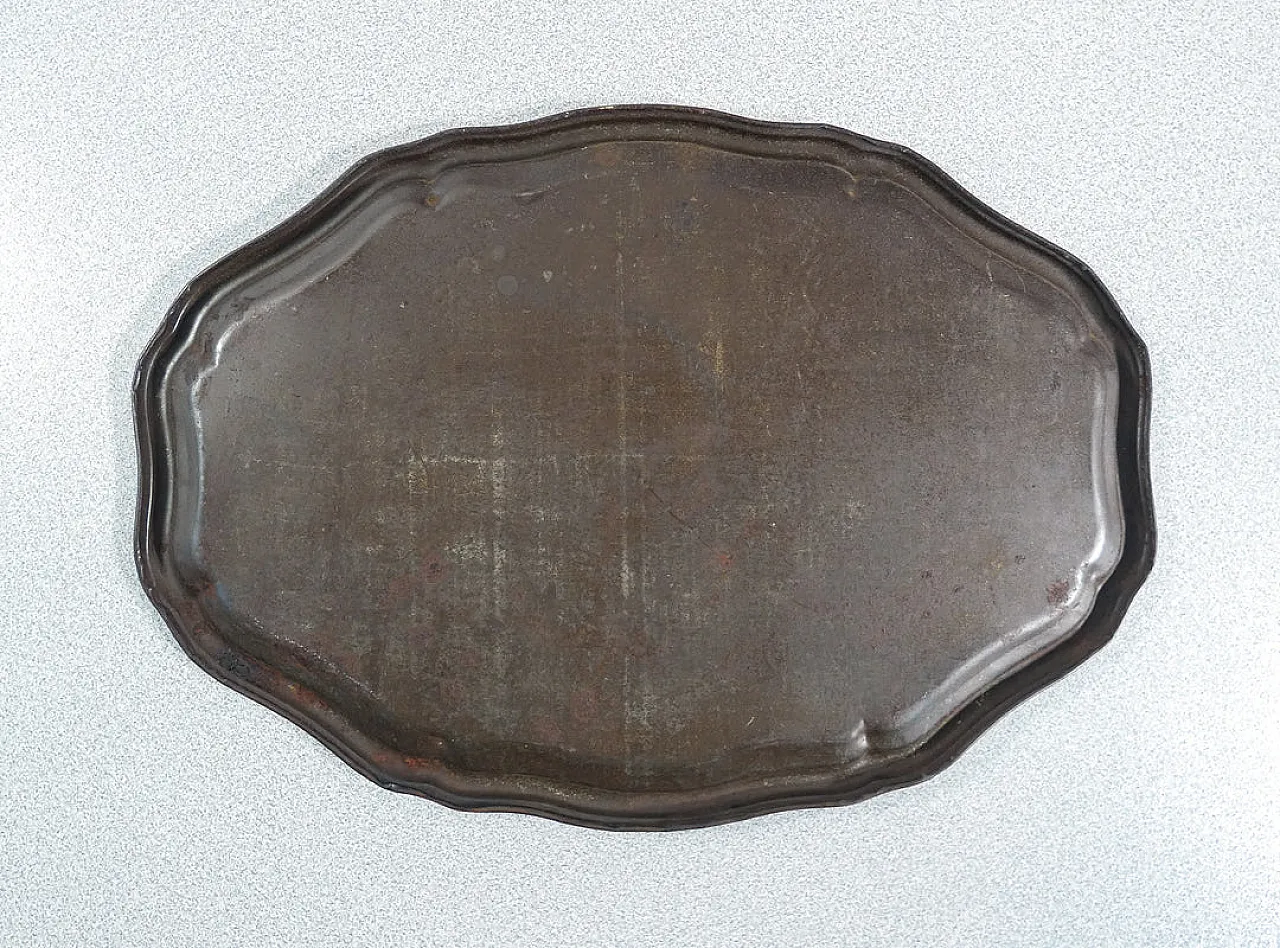 Vassoio commemorativo in latta litografata, anni '30 5