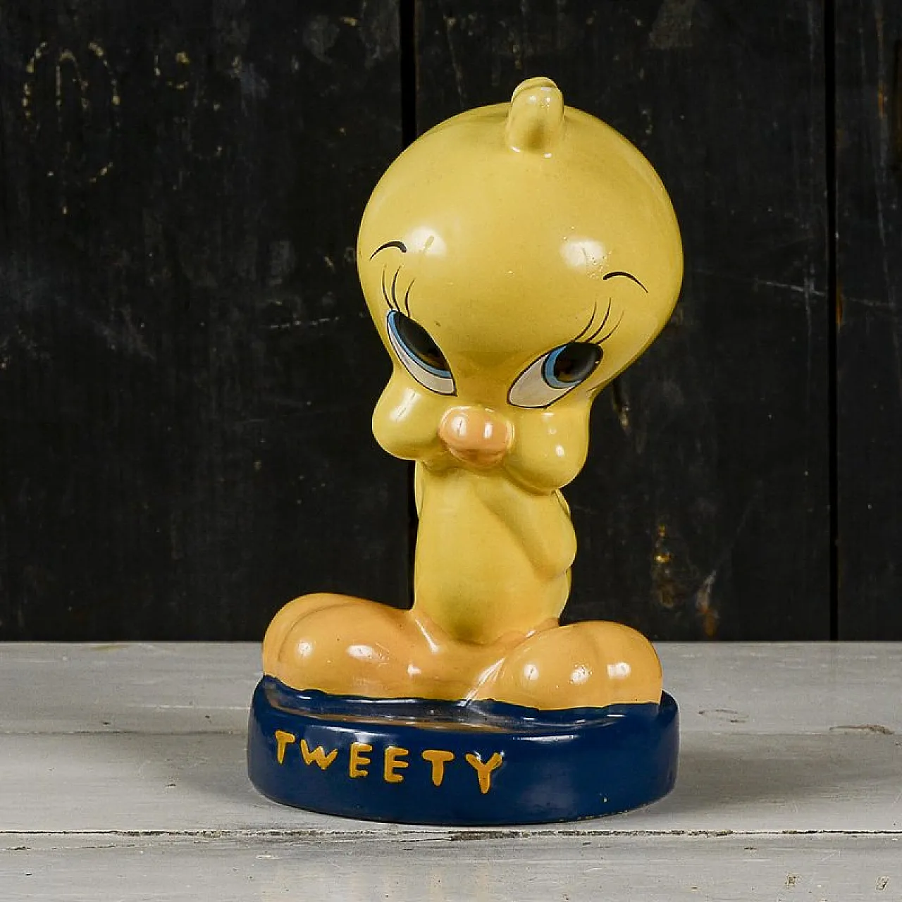 Titti sculpture Piggy bank with tweety inscription, 2000s 1