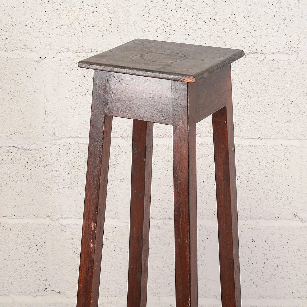 Fir wood plant stand, 19th century 12