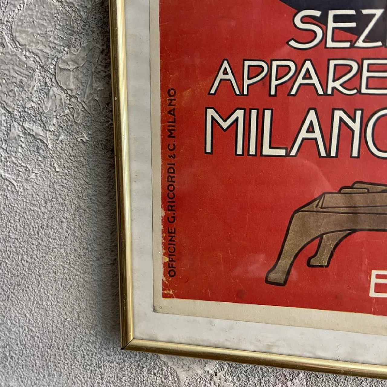 Framed advertising lithograph poster from Distillerie Italiane, 1970s 4