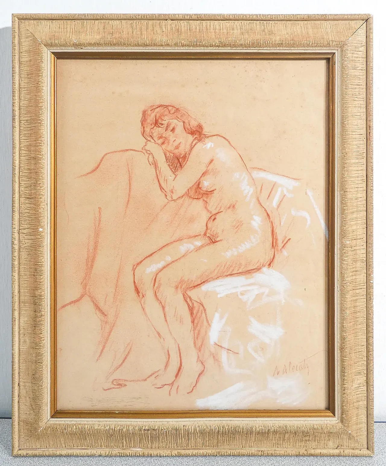Nudo femminile di Ambrogio Antonio Alciati, disegno su carta, '900 1