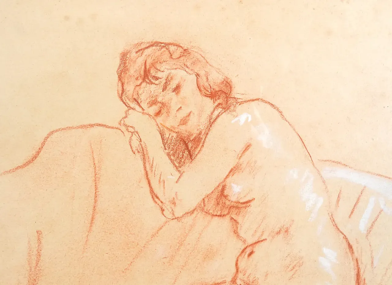 Nudo femminile di Ambrogio Antonio Alciati, disegno su carta, '900 4