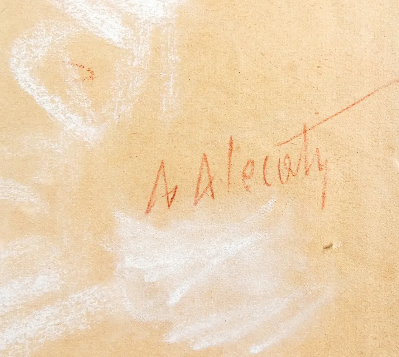 Nudo femminile di Ambrogio Antonio Alciati, disegno su carta, '900 6