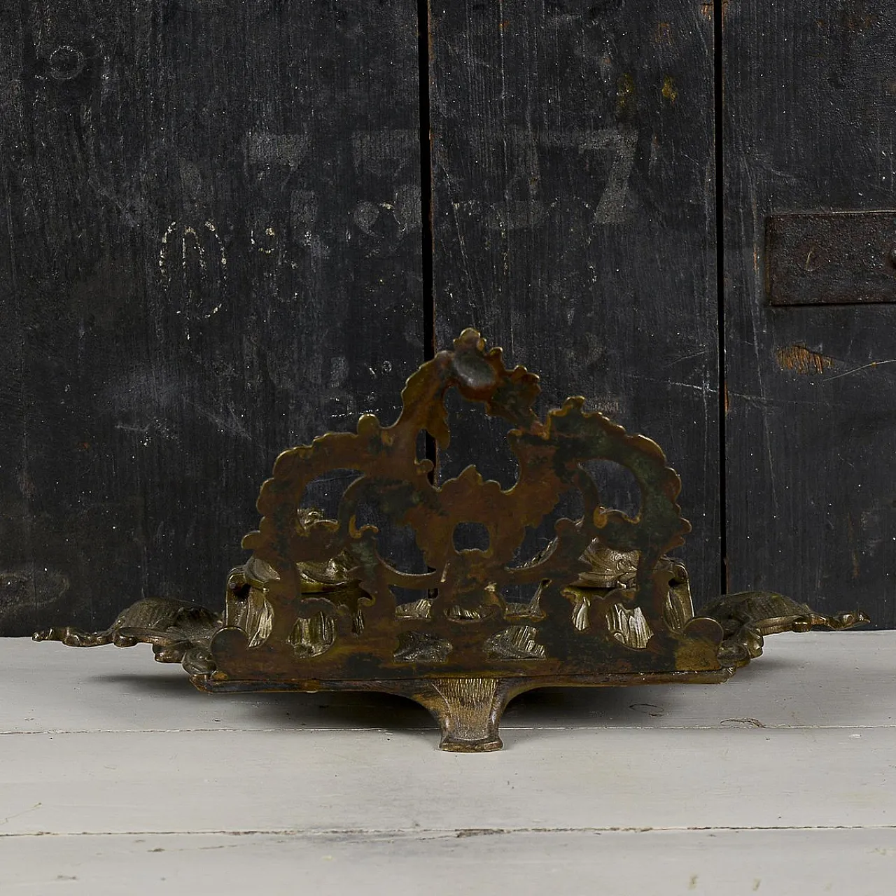 Desk set for writing desk in brass, 19th century 7
