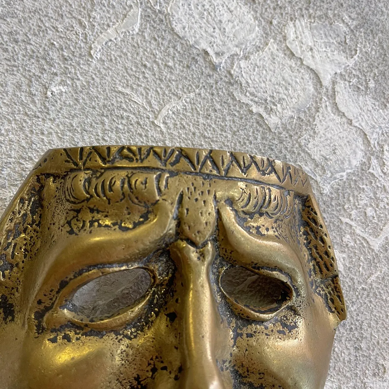 Mask in brass from the classical Greek-Roman theatre, 19th century 7